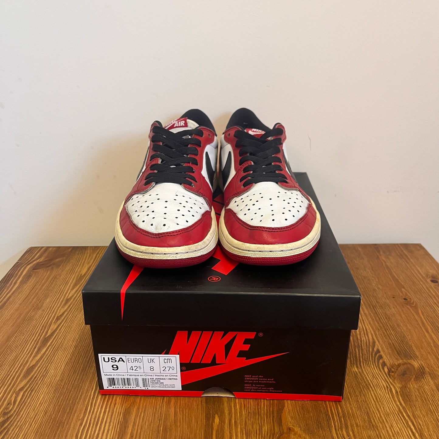 AIR JORDAN 1 LOW CHICAGO 2015 UK8 (USED)