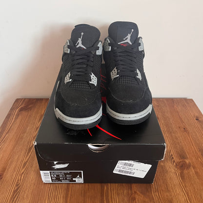 AIR JORDAN 4 BLACK CANVAS UK7.5 (USED)