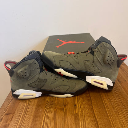 AIR JORDAN 6 TRAVIS SCOTT OLIVE UK12 (USED)