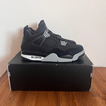 AIR JORDAN 4 BLACK CANVAS UK7.5 (USED)