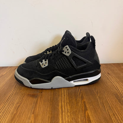 AIR JORDAN 4 BLACK CANVAS (GS) UK4 (USED)