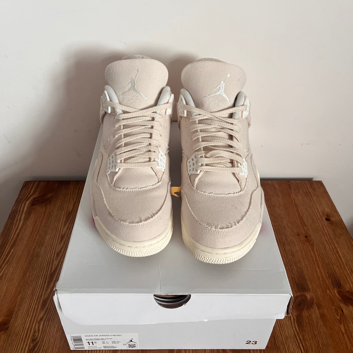 AIR JORDAN 4 BLANK CANVAS (W) UK9 (USED)