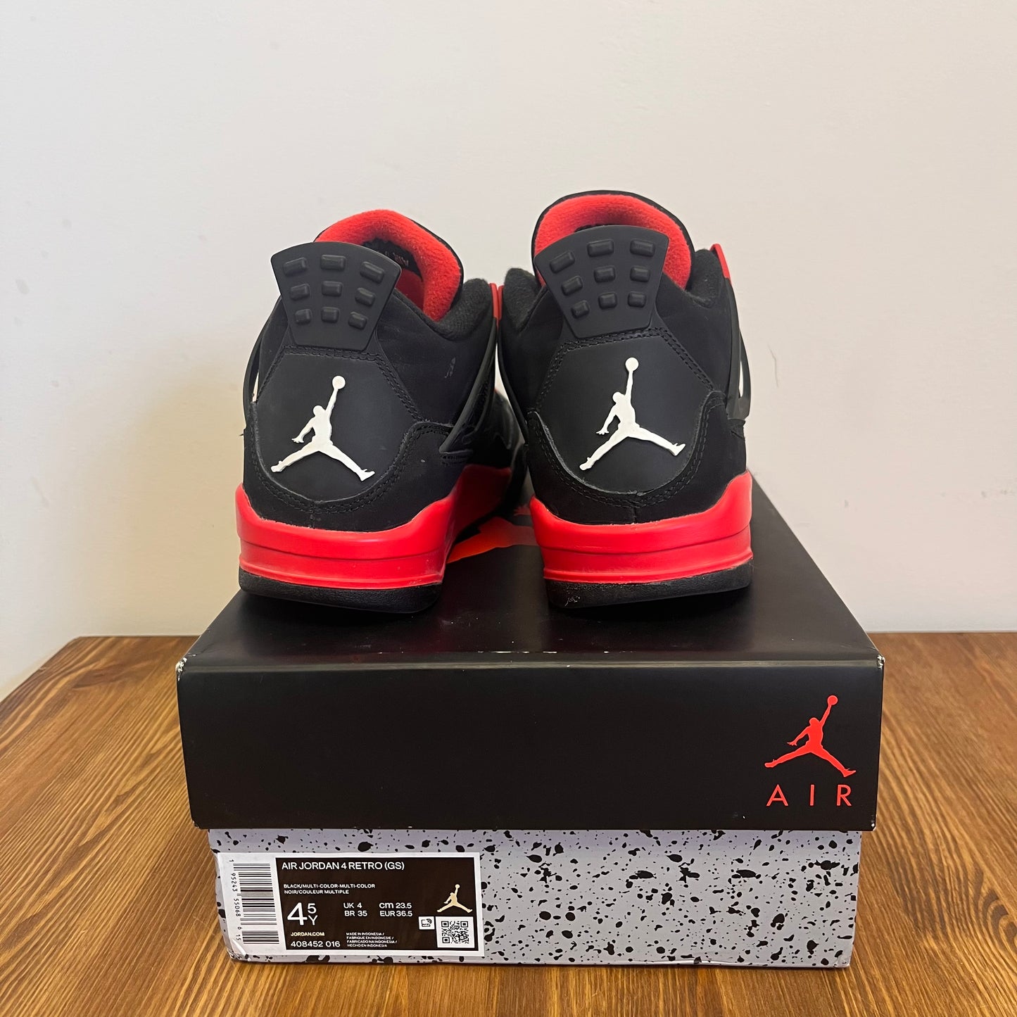 AIR JORDAN 4 RED THUNDER (GS) UK4 (USED)