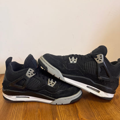 AIR JORDAN 4 BLACK CANVAS (GS) UK4 (USED)