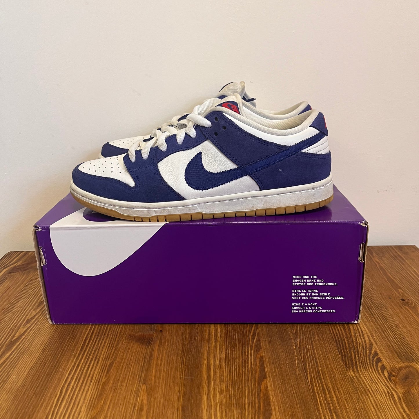 NIKE DUNK LOW SB LA DODGERS UK7 (USED)