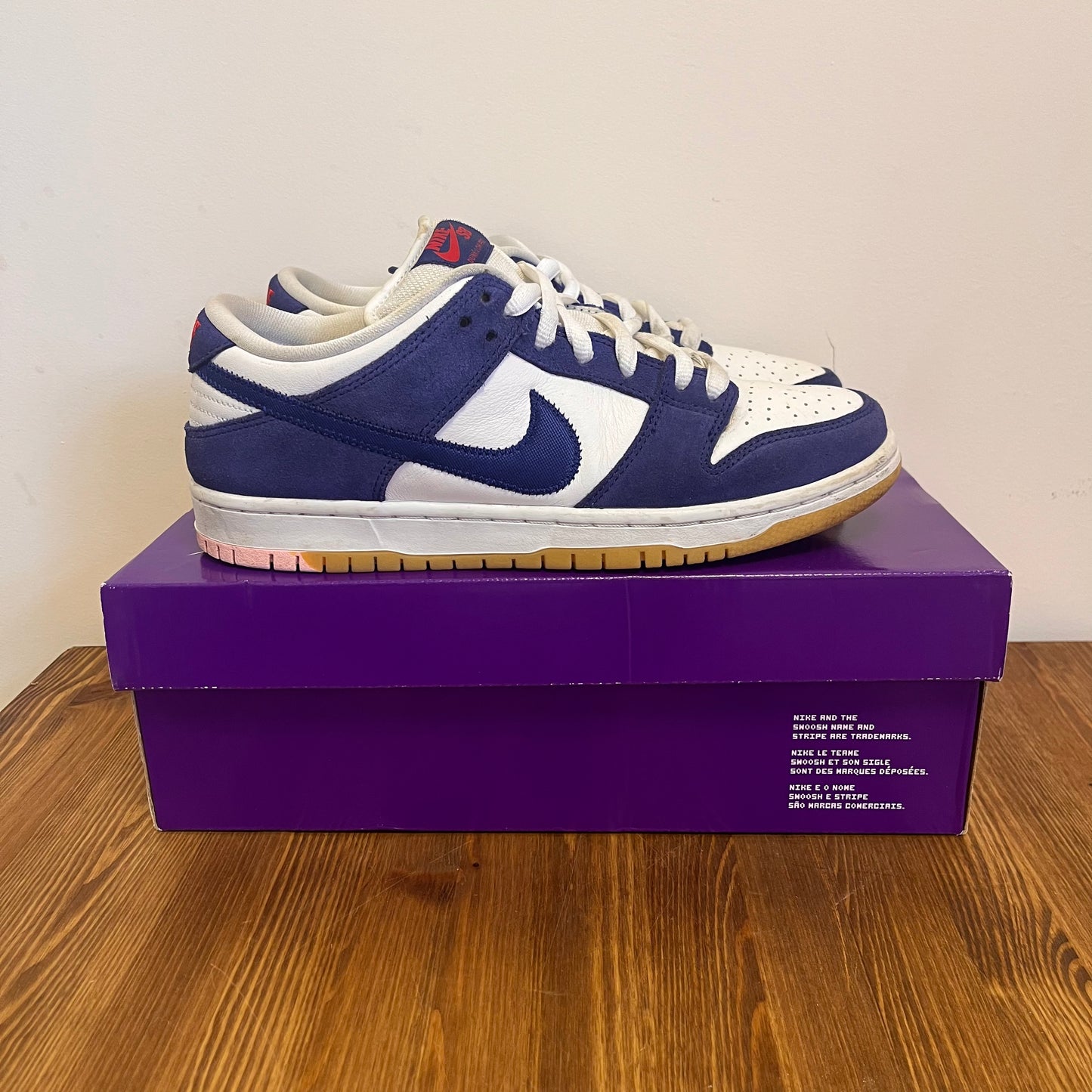 NIKE DUNK LOW SB LA DODGERS UK7 (USED)