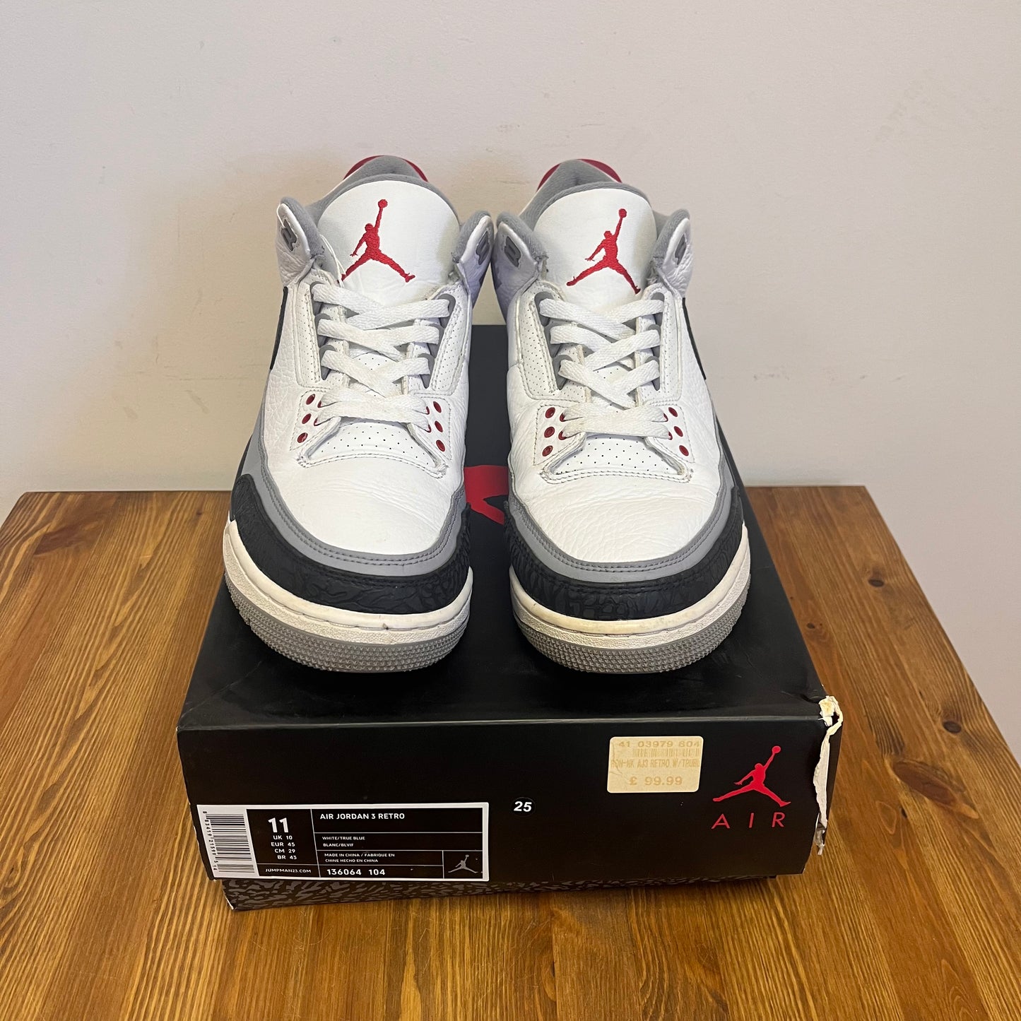 AIR JORDAN 3 NRG TINKER UK10 (USED)