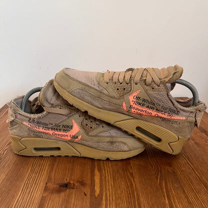 OFF WHITE X NIKE AIR MAX 90 DESERT ORE UK6 (USED)