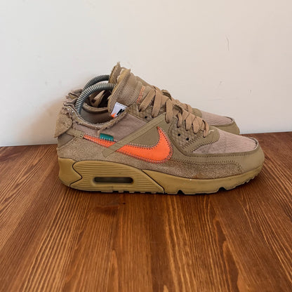 OFF WHITE X NIKE AIR MAX 90 DESERT ORE UK6 (USED)