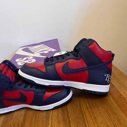 NIKE DUNK HIGH SB SUPREME NAVY UK9.5 (USED)